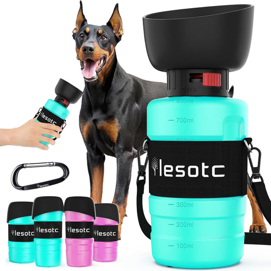 Dog Water Bottle, Portable Dog Water Dispenser, Leak Proof Dog Travel Water Bottle Pet Water Bottle for Outdoor Walking, Hiking, Travel, Bpa-Free, Lightweight